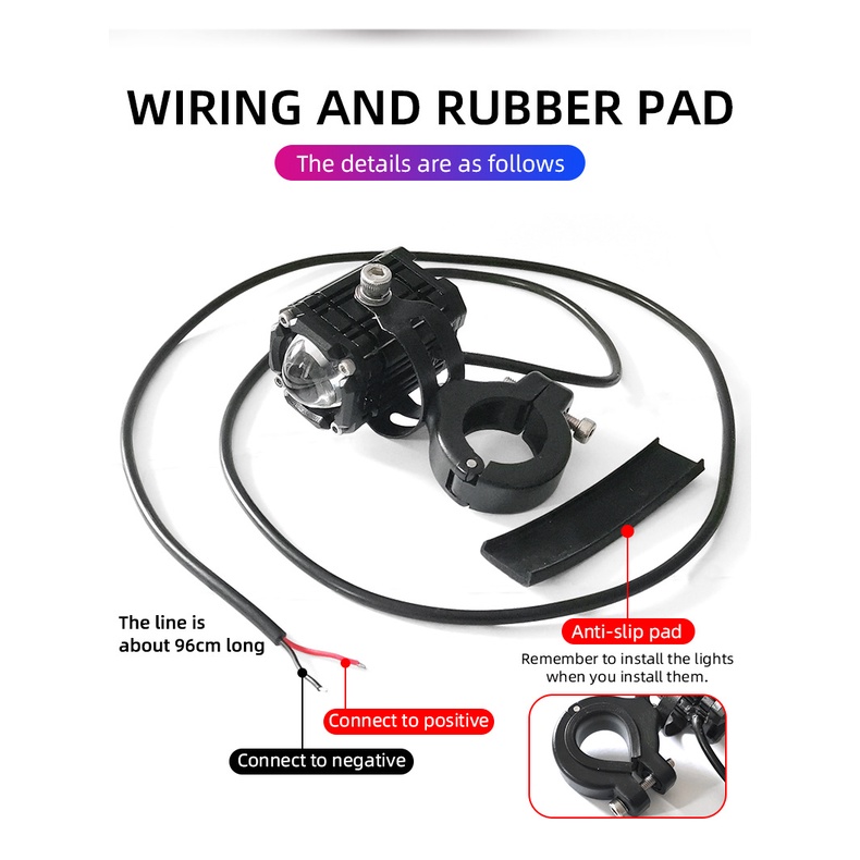 2 cái đèn chiếu sáng xe máy đèn lái xe nhỏ đèn led chạy ban ngày đèn phụ trợ mắt ác mắt quỷ