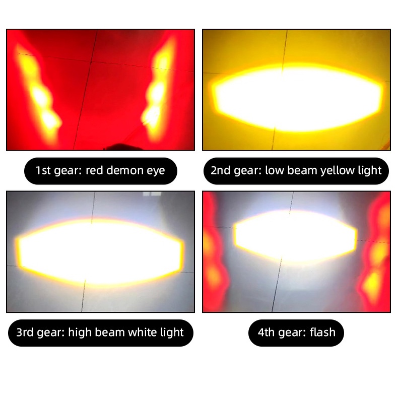 2 cái đèn chiếu sáng xe máy đèn lái xe nhỏ đèn led chạy ban ngày đèn phụ trợ mắt ác mắt quỷ