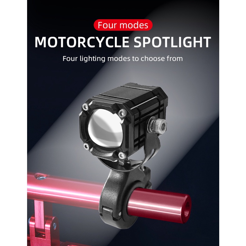 2 cái đèn chiếu sáng xe máy đèn lái xe nhỏ đèn led chạy ban ngày đèn phụ trợ mắt ác mắt quỷ