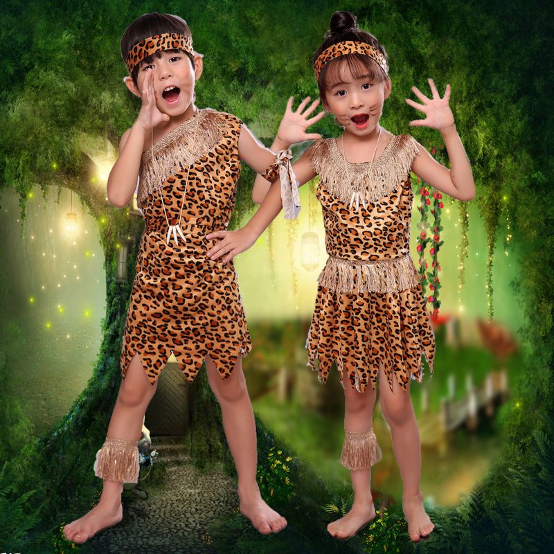 Trang Phục Hóa Trang Thổ Dân Huu yi Trống8.24 Cho Bé