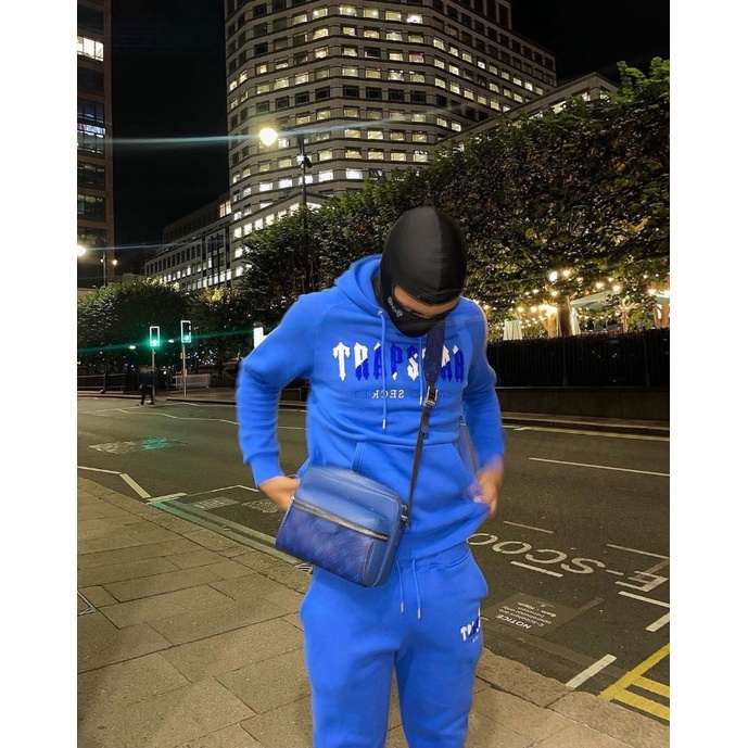Trapstar Bẫy Áo Hoodie Thêu Chữ Màu gradient Phong Cách Mới