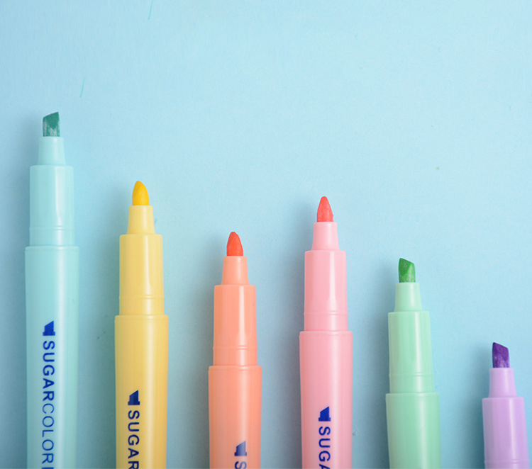 6 Colors Bút Dạ Quang Nhiều Màu Cho Học Sinh