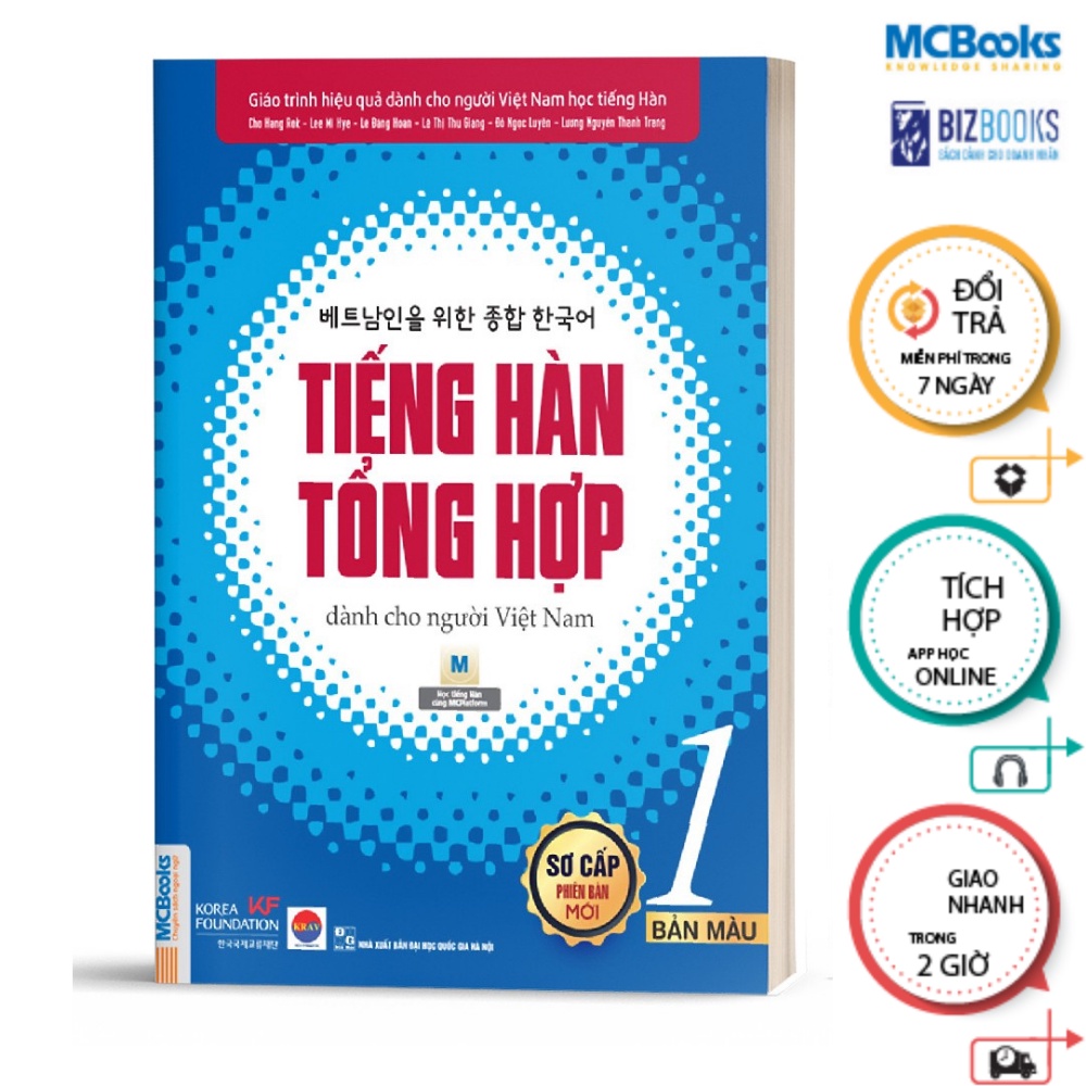 Sách - Tiếng Hàn Tổng Hợp Dành Cho Người Việt Nam - Sơ Cấp 1 Mcbooks