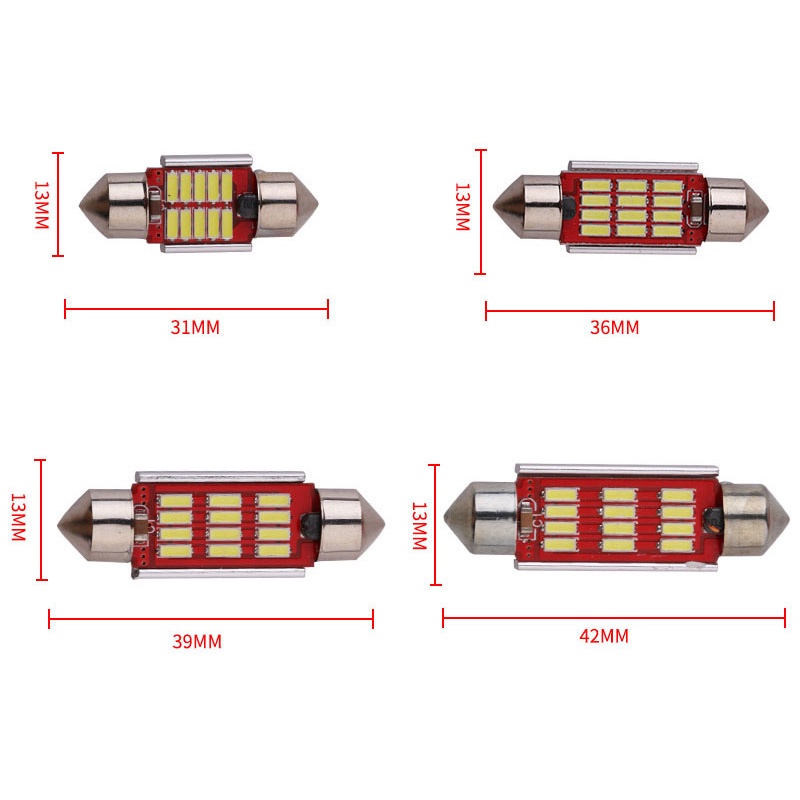 Bóng LED trần, đọc sách, cốp, chip 4014 festoon F4014-12 kích thước 31mm