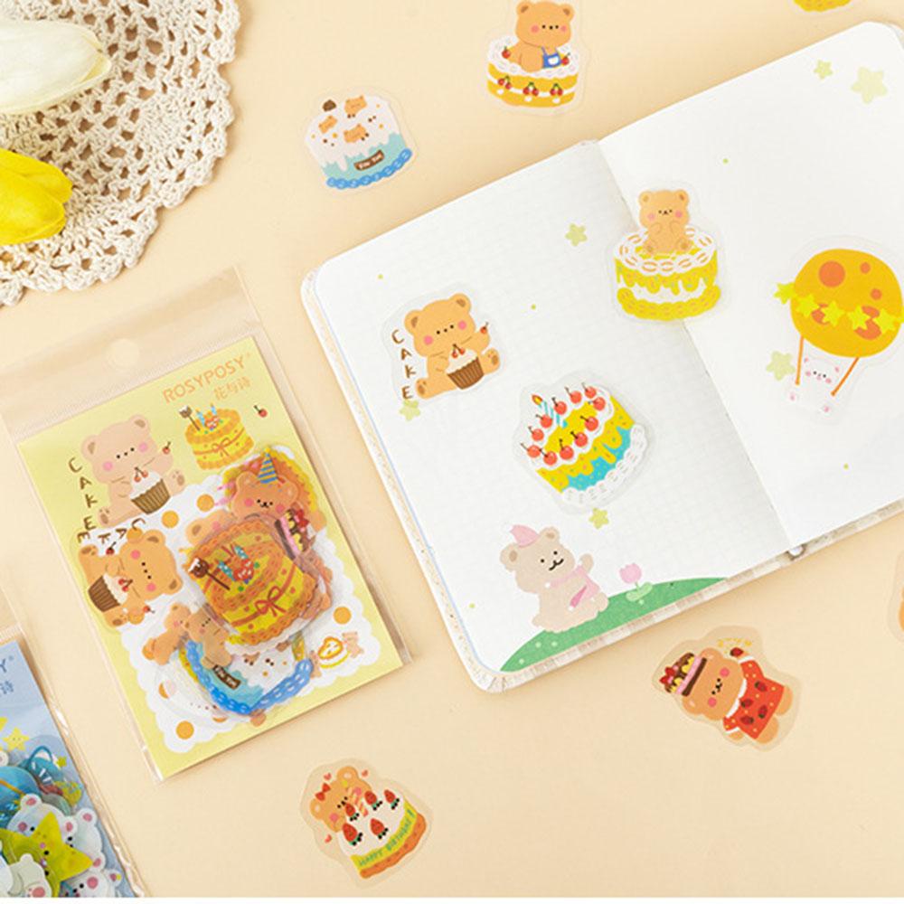 Bộ 40 Miếng Dán Chống Thấm Nước Họa Tiết Dễ Thương Dùng Trang Trí Sổ Tay / Trường Học / Văn Phòng