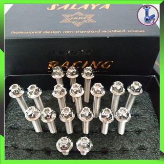 {Fee ship - Hàng có sẵn } Ốc lốc máy salaya  VARIO 150 ,ốc Salaya  (Full bộ 15 con) , inox, ốc salaya