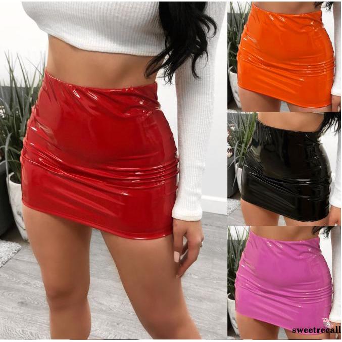 Chân váy da bóng bó sát gợi cảm nữ tính