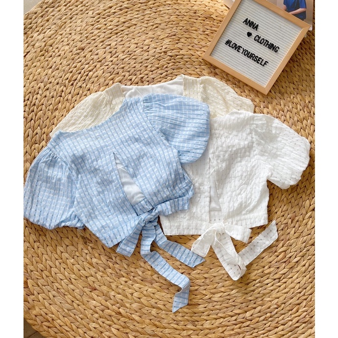 Áo croptop cột nơ lưng