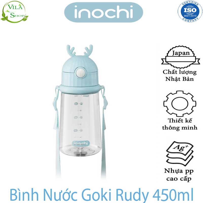 Bình Nước Cho Bé, Bình Đựng Nước 350ml - 450ml, Bình Nước Cao Cấp Chính Hãng Inochi Đạt Tiêu Chuẩn Xuất Nhật