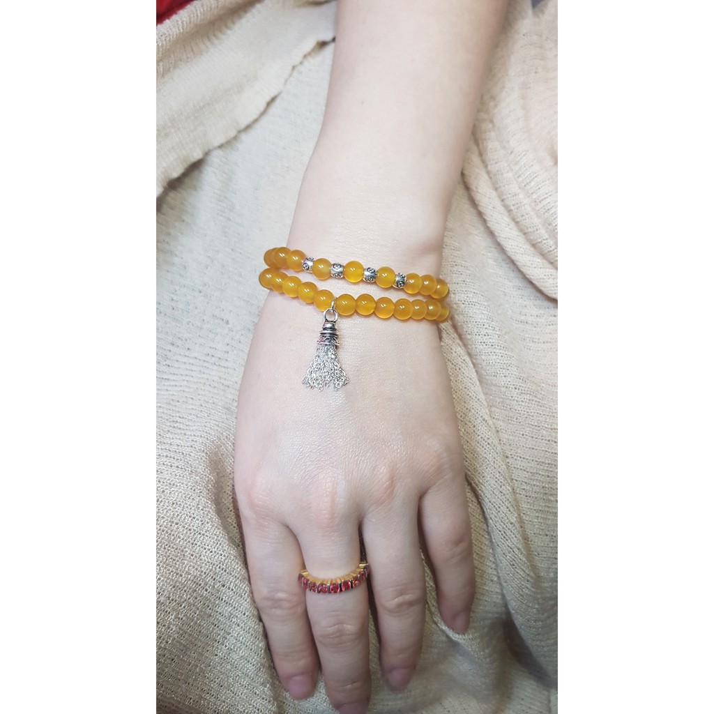 Vòng tay Phong thủy phối mix Charm Bạc 925 may mắn, tài lộc, bình an phù hợp TẤT CẢ các MỆNH - DẠNG QUẤN - Đủ size + Màu | BigBuy360 - bigbuy360.vn