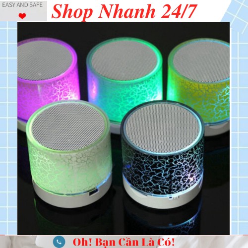 Loa Bluetooth Mini Đèn LED Nhấp Nháy - Đủ Màu - Hỗ Trợ USB/FM/Thẻ nhớ TF/bluetooth