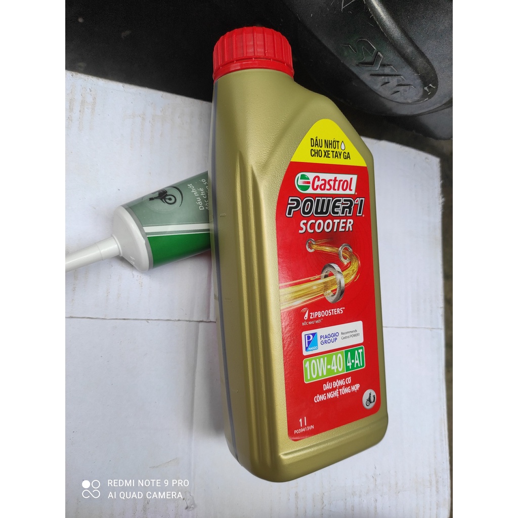 Nhớt Castrol Power Scooter 10W40 1L - Nhớt Castrol Power xe tay ga + nhớt hộp số Castrol
