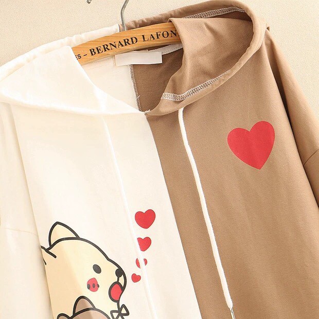 Áo khoác, áo hoodie unisex nam nữ nỉ ngoại bearlove dễ thương năng động thời trang học đường | BigBuy360 - bigbuy360.vn