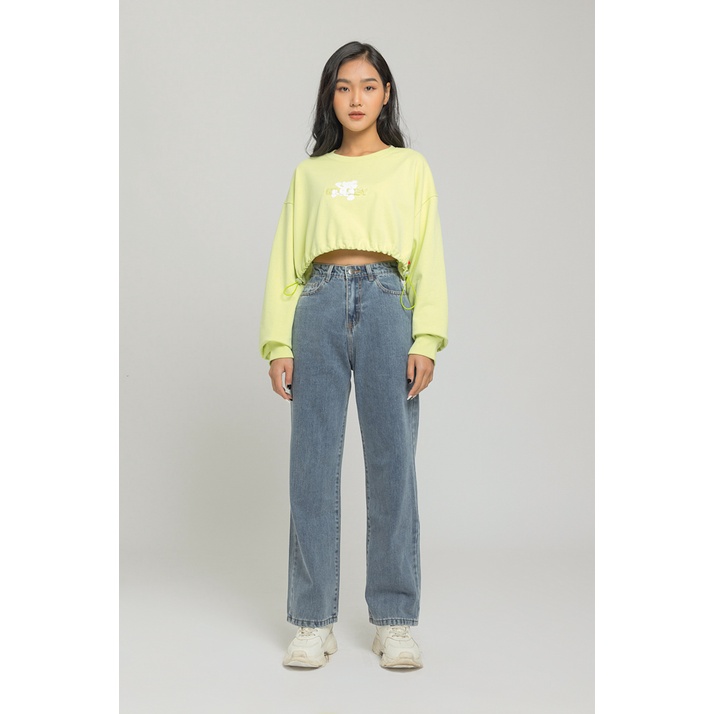 Áo Croptop Nỉ Nữ BOO Logo Mickey Dập Nổi Màu Sắc Trendy Phong Cách Cá Tính | BigBuy360 - bigbuy360.vn