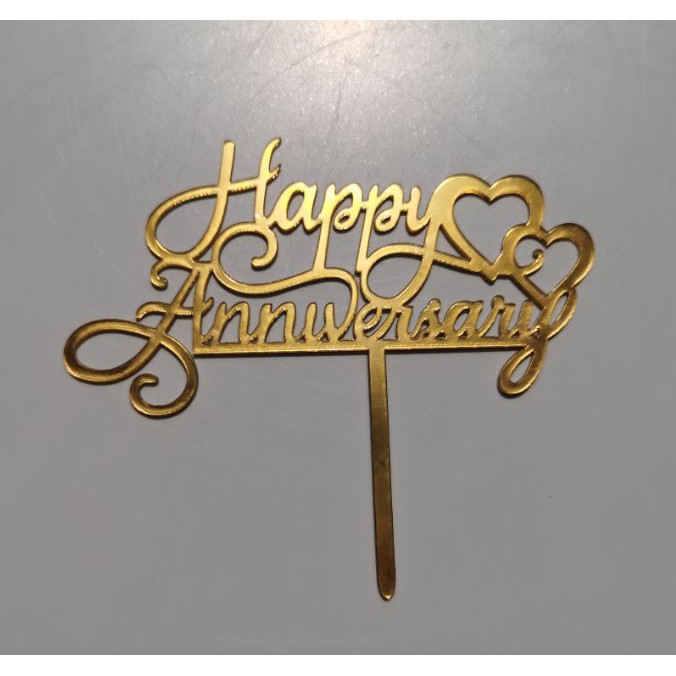 Thẻ cắm mica Happy Anniversary