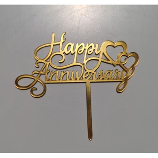 Thẻ cắm mica Happy Anniversary