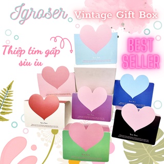[Thiệp giấy] ⚡ Thiệp gấp viết tay hình trái tim - Siêu dễ thương