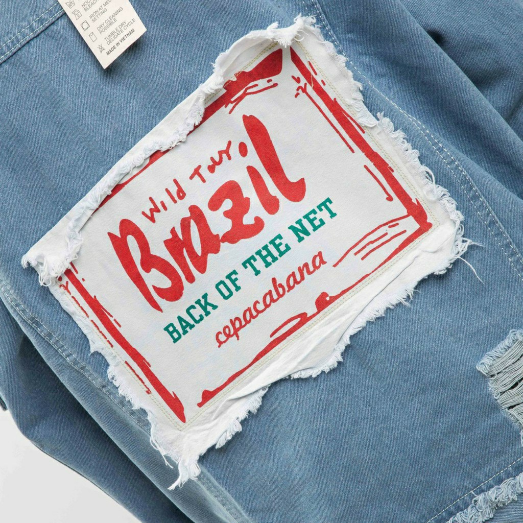 ÁO KHOÁC JEAN PHỐI CHỮ CAO CẤP, ÁO KHOÁC NAM TRẺ TRUNG NĂNG ĐỘNG CÁ TÍNH