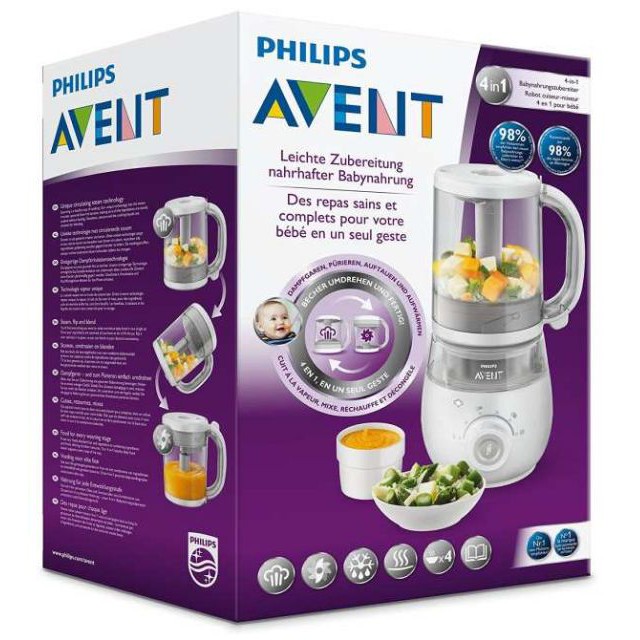 Máy xay hấp Avent 4 in 1 Chính Hãng mẫu mới