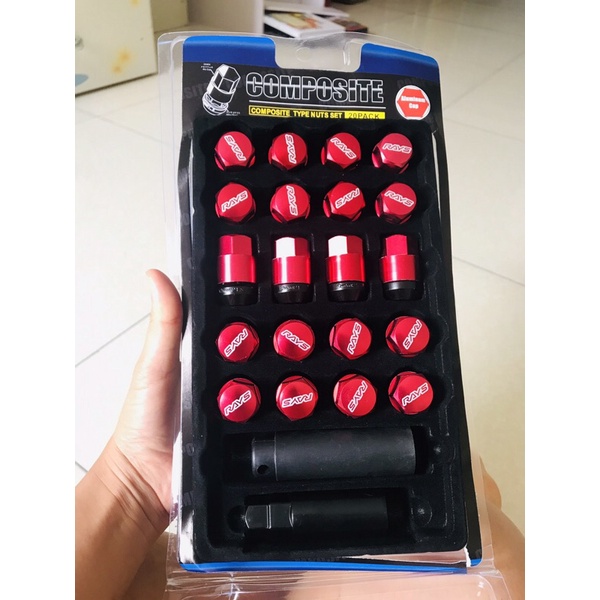 bộ 20 ốc Rays đủ màu dành cho các loại xe (trừ Nissan và Toyota)