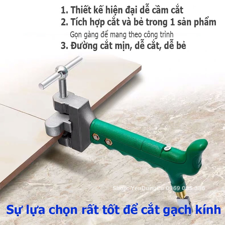 Bộ dao cắt gạch men kính cầm tay chuyên dụng, đa năng 2 trong 1