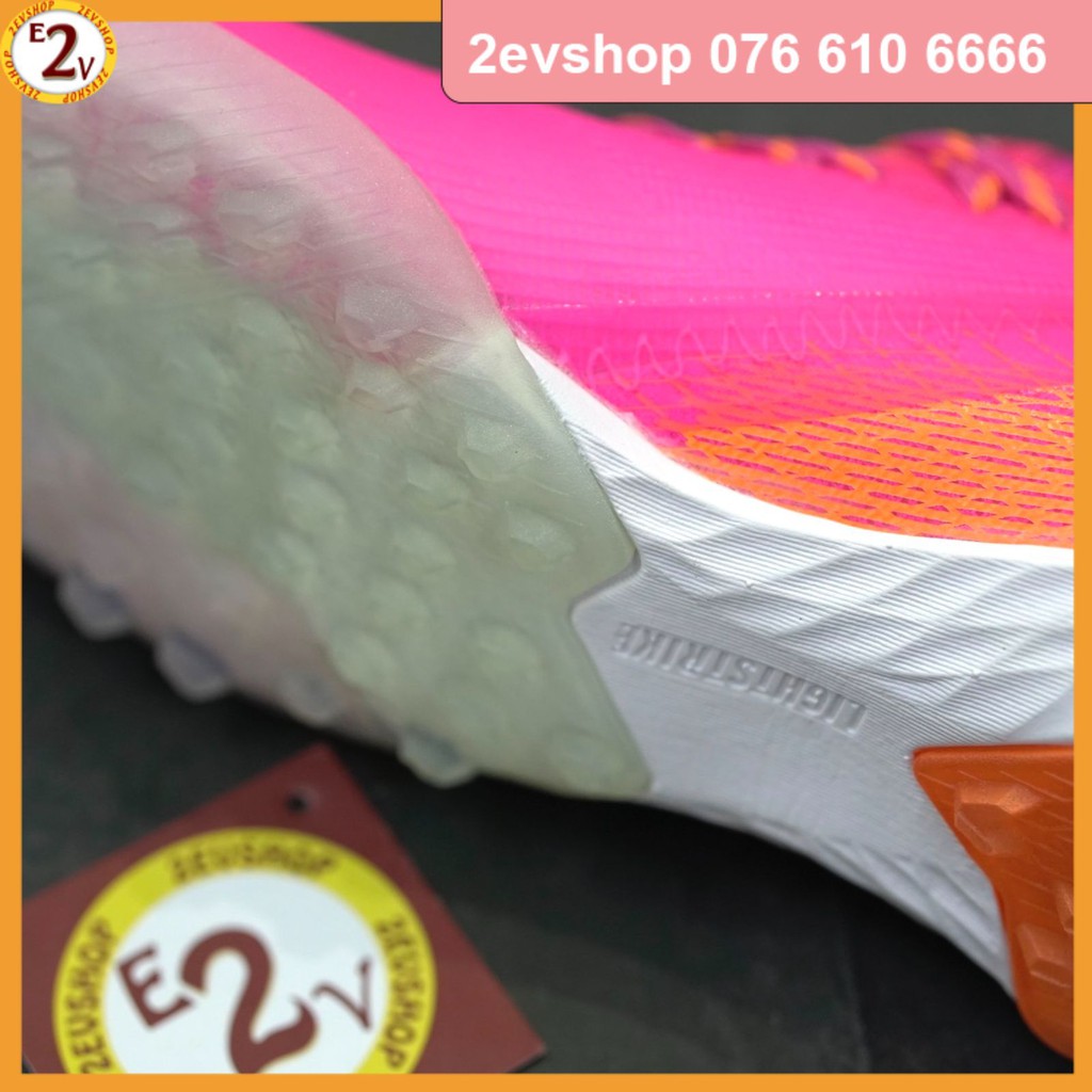Giày đá bóng thể thao nam 𝐗 𝐆𝐡𝐨𝐬𝐭𝐞𝐝 Hồng Cam dẻo nhẹ, giày đá banh cỏ nhân tạo chất lượng - 2EVSHOP