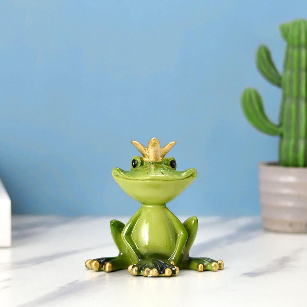 1 Mô Hình Chú Ếch Bằng Nhựa Resin Để Bàn Trang Trí