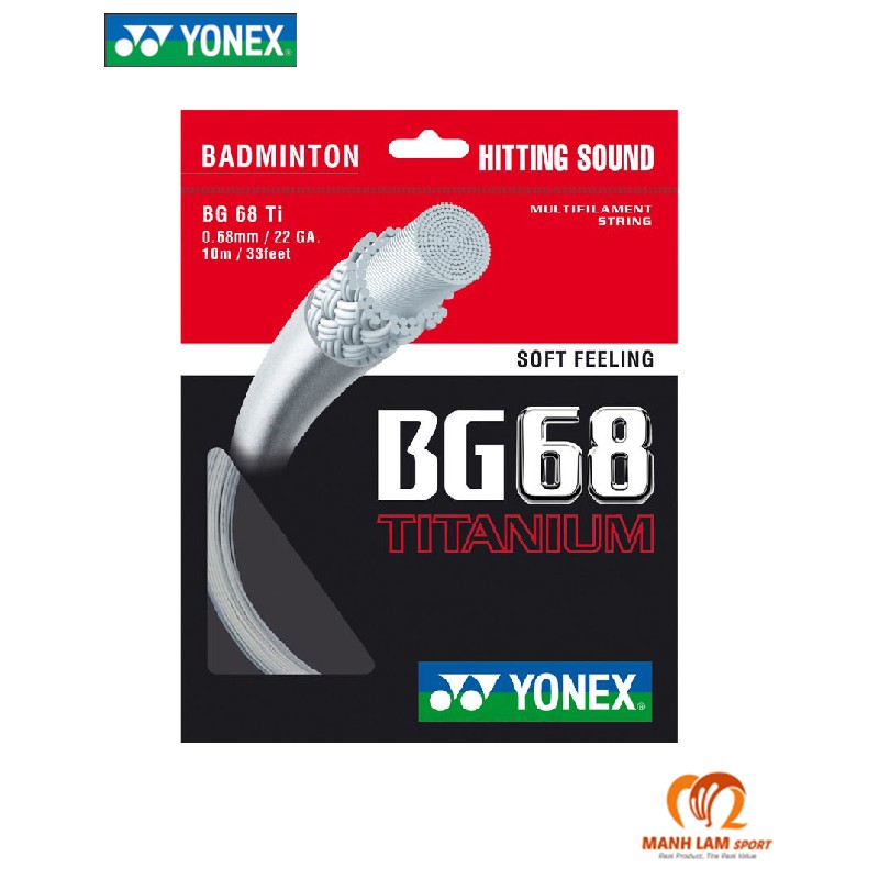 [shop sale] [ hàng cao cấp ] [Chính Hãng] Dây đan vợt cầu lông Yonex BG68 Titanium [ mẫu đẹp ]