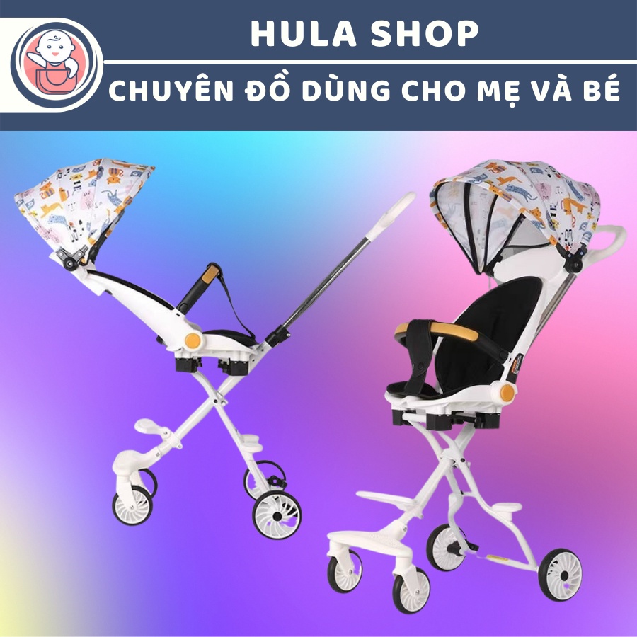 [XẢ KHO - HÀNG MỚI] Xe đẩy 2 chiều M8 hoạ tiết con vật dạo chơi gấp gọn hàng chính hãng bảo hành 12 tháng