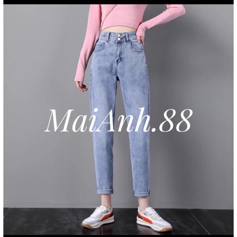 Quần Jean baggy nữ cạp cao MaiAnh.88 quần bò baggy nữ lưng cao phong cách Street style | BigBuy360 - bigbuy360.vn