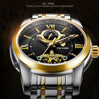 Đồng hồ cơ nam TEVISE dây thép chạy full 3 kim - đồng hồ cơ nam giá rẻ MẪU MỚI