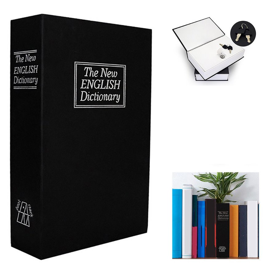 Hộp đựng đồ hình quyển sách mini kiểu châu Âu sáng tạo Két sắt hình quyển sách loại nhỏ