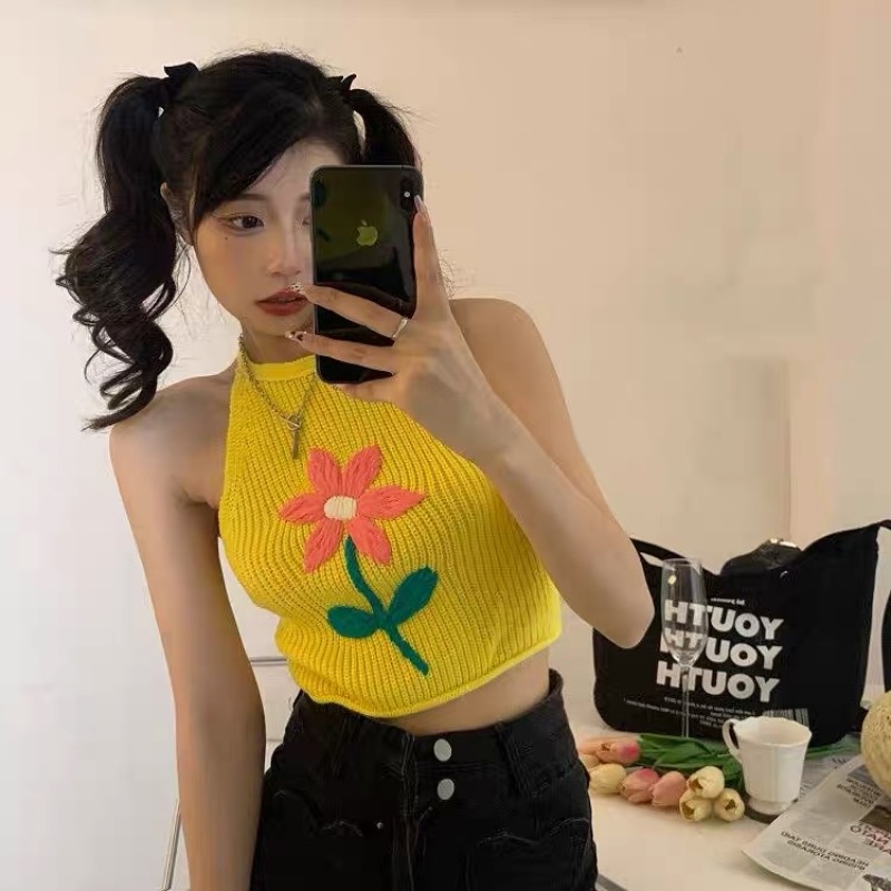 Áo Dệt Kim Không Tay Thời Trang Mùa Hè Dành Cho Nữ