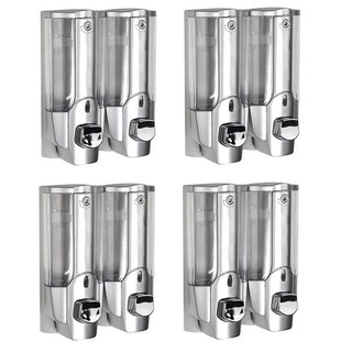 Bộ 4 Hộp Đựng Xà Phòng Nước Rửa Tay Nhấn Loại 2 Bình Treo Tường Cao Cấp