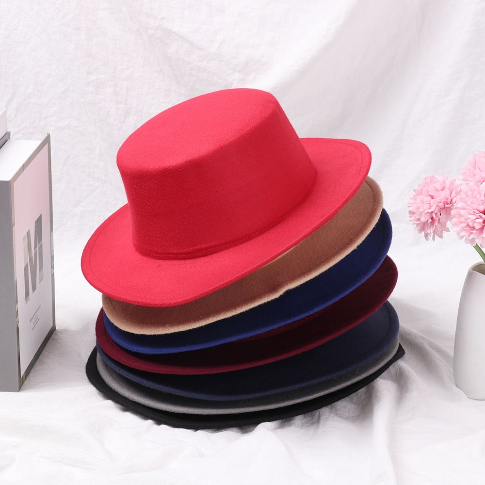 Nón Fedora Vải Len Vành Rộng Kiểu Cao Bồi Vintage Thời Trang Mùa Thu Cho Nam Và Nữ