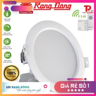 [Shop Chính Hãng] Đèn LED Downlight âm trần RF remote 7W Rạng Đông AT16L 90/7W.RF, Vỏ nhôm đúc