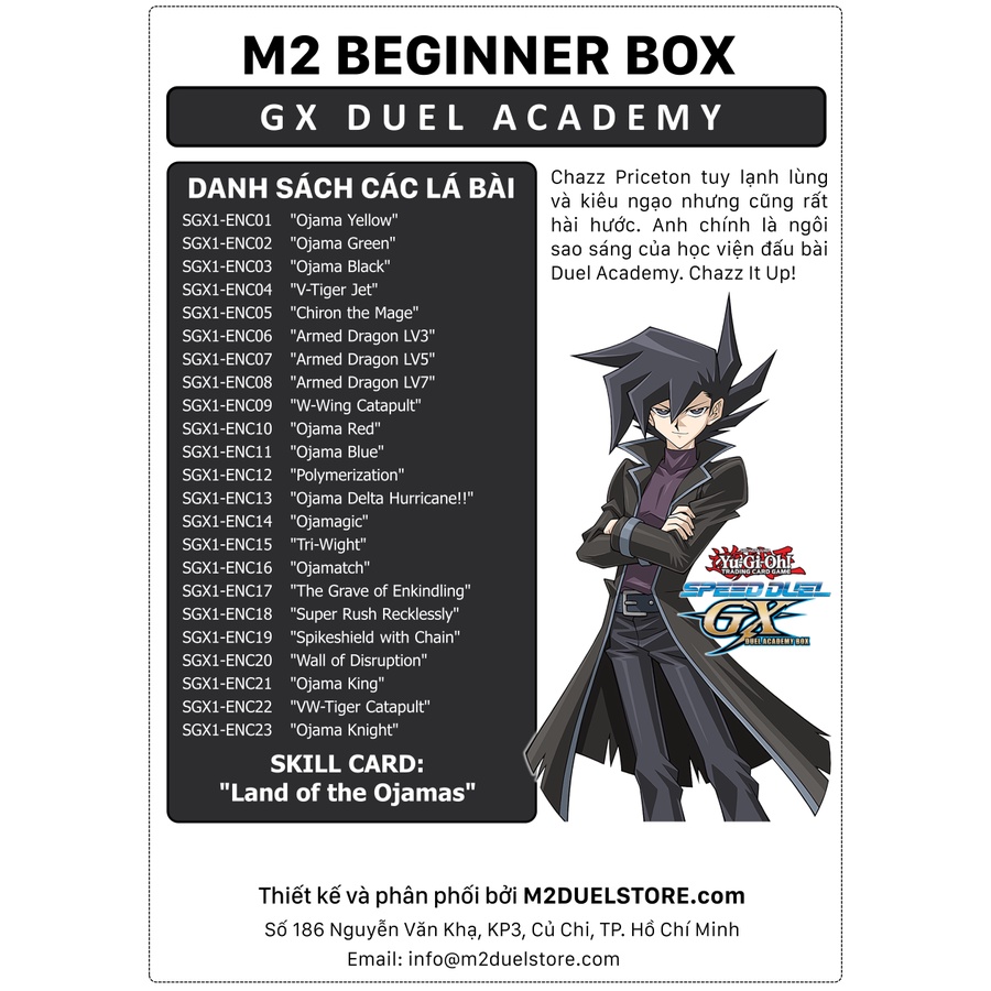 Hộp thẻ bài Yugioh M2 Beginner Box - GX DUEL ACADEMY Deck Speed Duel - Land of the Ojamas