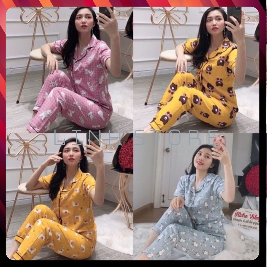 Bộ Pijama 🏆SALE🏆  Quần áo Pijama Kate thái lan Big Size Đồ Ngủ Mặc Nhà Tay Ngắn Quần Dài Chất Đẹp Nhiều Màu