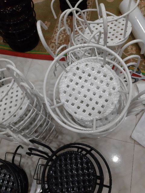 Combo 3 giỏ treo hoa ban công sơn tĩnh đế vân nổi