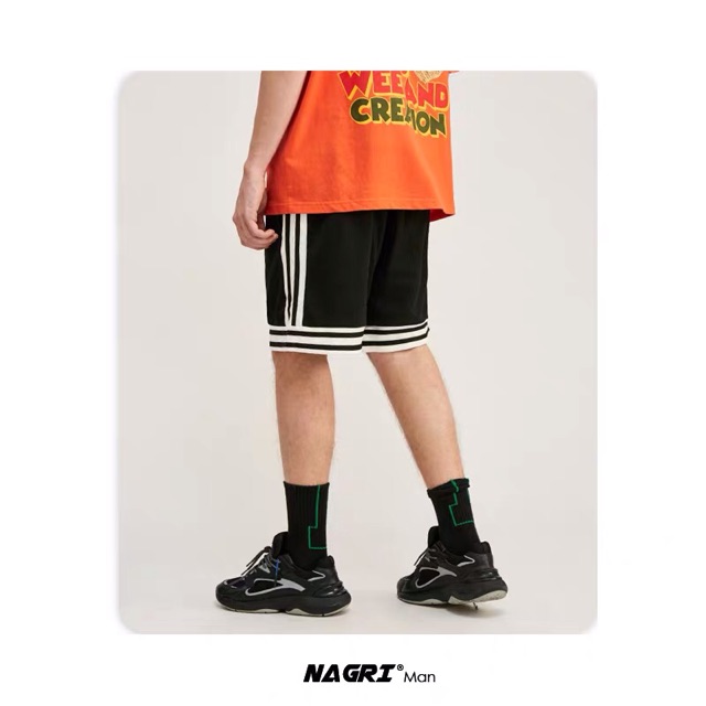 FREESHIP 50K - Quần Đùi Unisex Nam, Nữ 3 Sọc Thun 2 Da Phong Cách