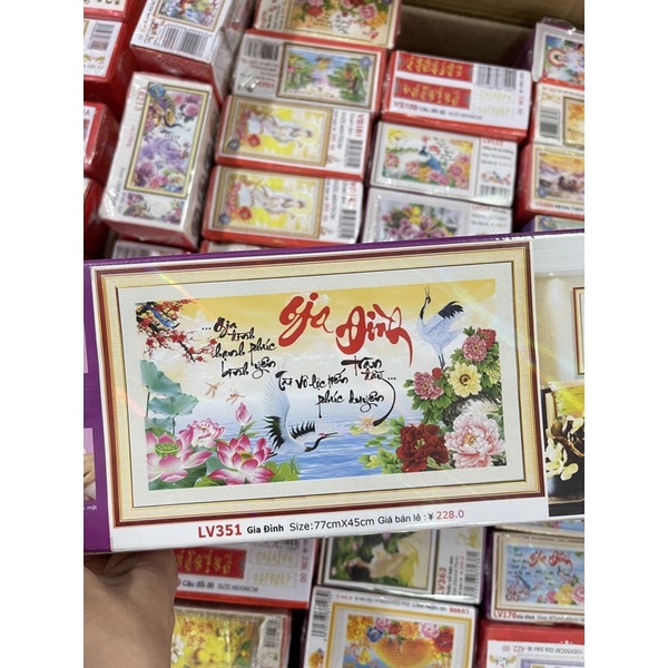 Tranh Đính Đá/Tranh Thêu Gia Đình Lv351,Lv3279