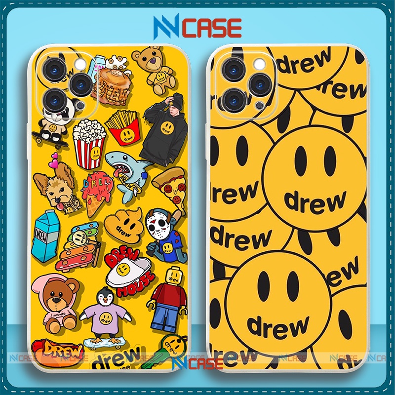 Ốp lưng iPhone Drew cạnh viền vuông silicon mềm dẻo bảo vệ camera iphone 6/6s/7/8/X/XS/XR/11/12/13 Pro Plus Max - Ncase