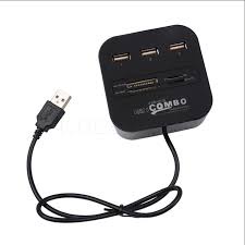 Combo hub usb 2.0 + card reader (204+11)