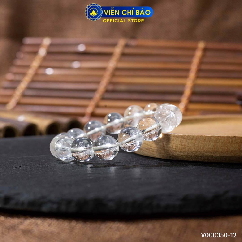 Vòng tay phong thủy đá trắng trong thời trang phụ kiện trang sức Viễn Chí Bảo V000350