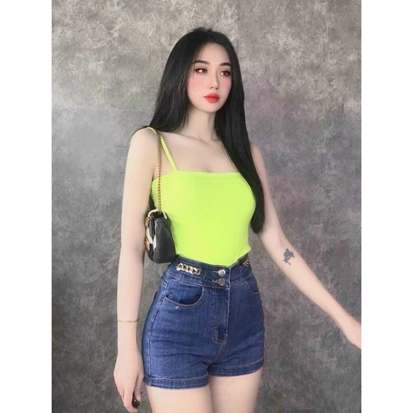 ÁO THUN 2 DÂY NHIỀU MÀU BASIC (hàng 2 lớp) MS90100