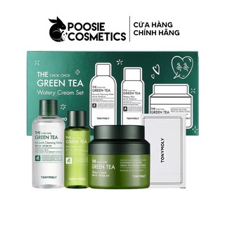 Bộ dưỡng da trà xanh Tonymoly The Chok Chok Green Tea Watery Cream Set