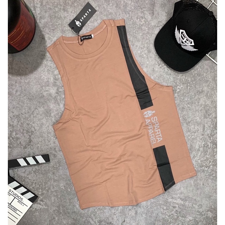 [sale sốc] Áo tank top gym nam SPARTA ,áo sát nách nam cotton 100% cực chất