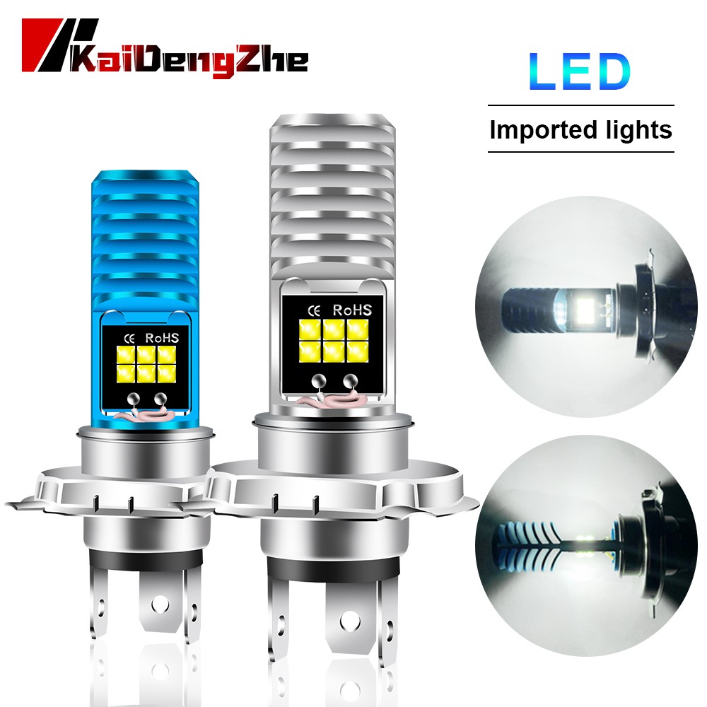 1 Đèn Pha Xe Máy 12 Bóng LED H4 3030 Chip Siêu Sáng