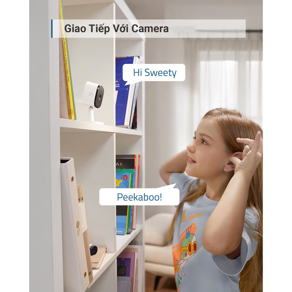 [TẶNG THẺ NHỚ ] CAMERA GIÁM SÁT CHỐNG TRỘM -  Eufy - T8410 2K xoay 360 độ WIFI - CÓ BÁO ĐỘNG CHUẨN NÉT 4K CÓ KHE THẺ NHỚ