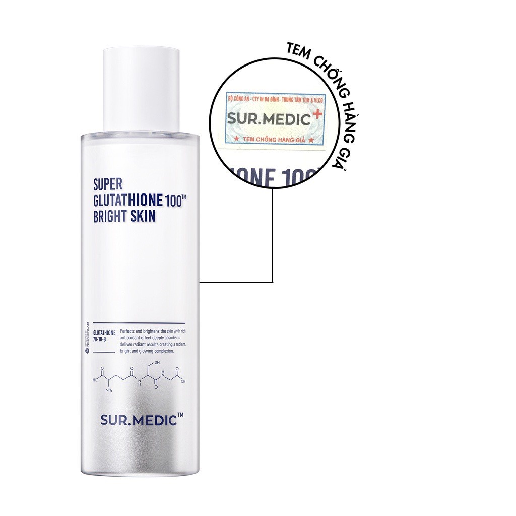 Toner Trắng Da Sur.Medic Super Glutathione 100 Bright Skin TPHOUSE